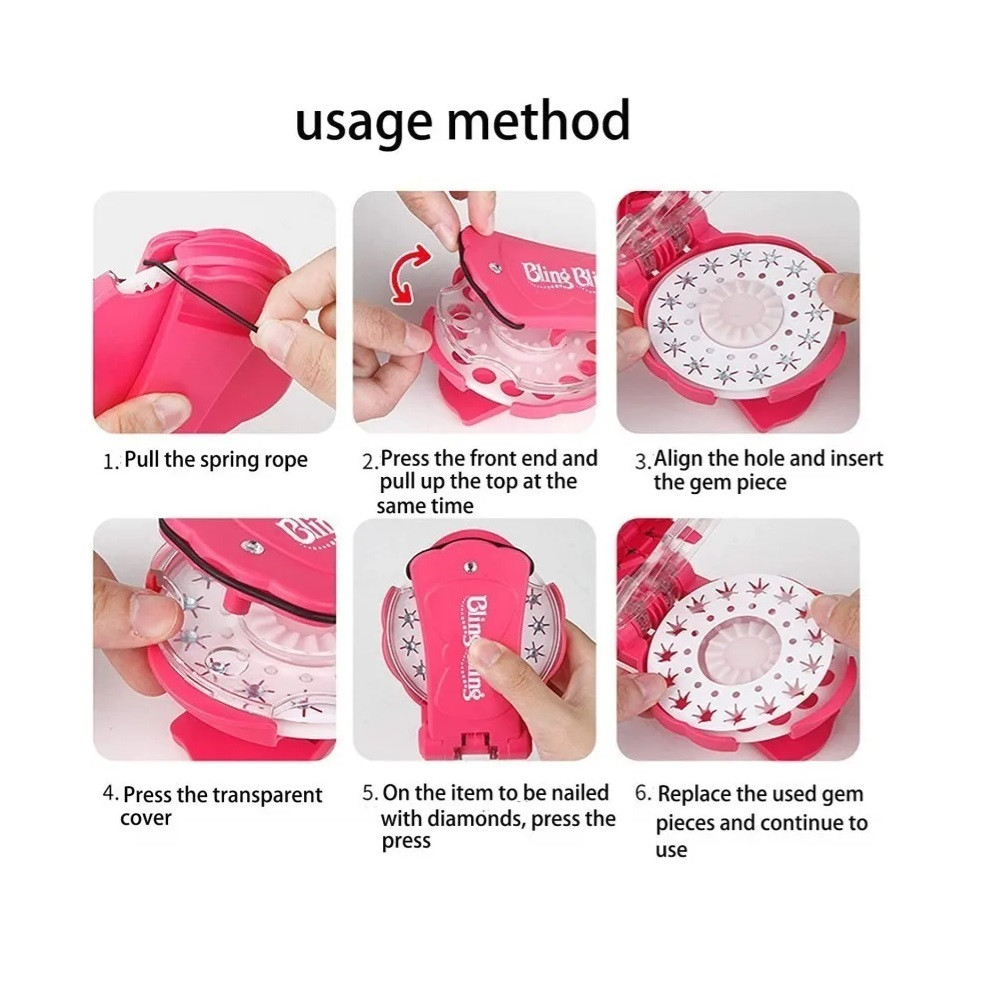 Miniatura 4 de Bling Bling Maquina Pega Gemas Pelo Ropa